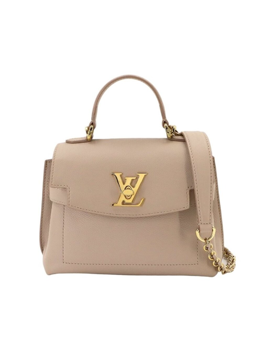 Louis Vuitton Lockme Ever Mini 2-Way Bag Leather Beige